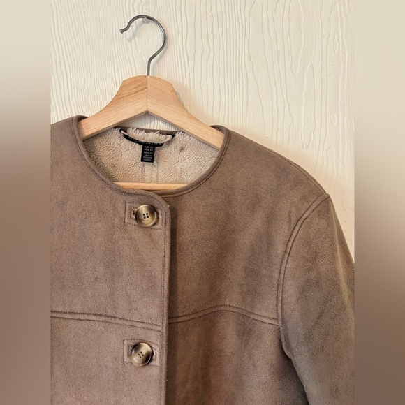 Zara Penny Lane Tan Faux Leather Shearling Coat - Picture 13 of 15